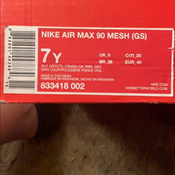 Nike air max’s 90 mesh (Gs) - Picture 3 of 3